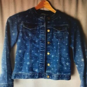 Star Patterned Denim Jacket